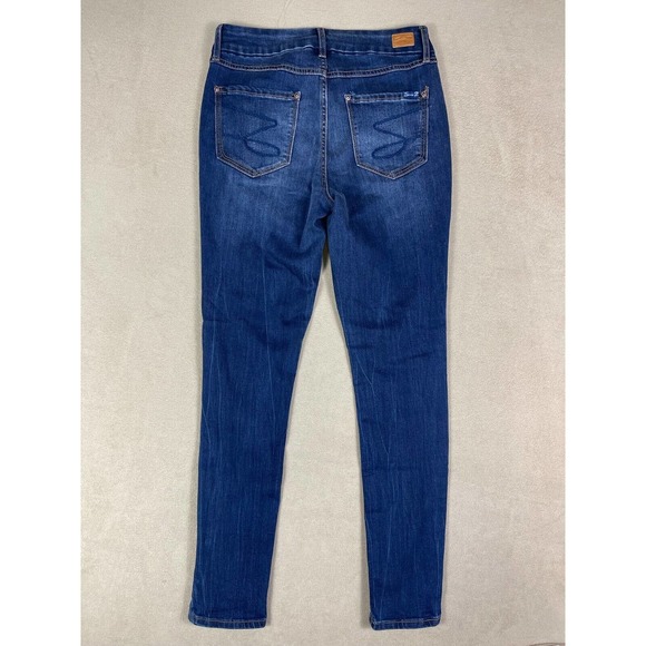 Seven7 Tummyless High Rise Womens 6 Stretch Skinny Jeans Blue Denim - Picture 12 of 13